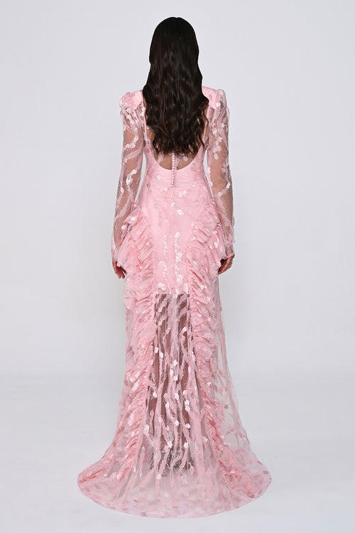 Midnight Illusion Dress - Maxi