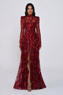 Midnight Illusion Dress - Maxi