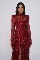 Midnight Illusion Dress - Maxi
