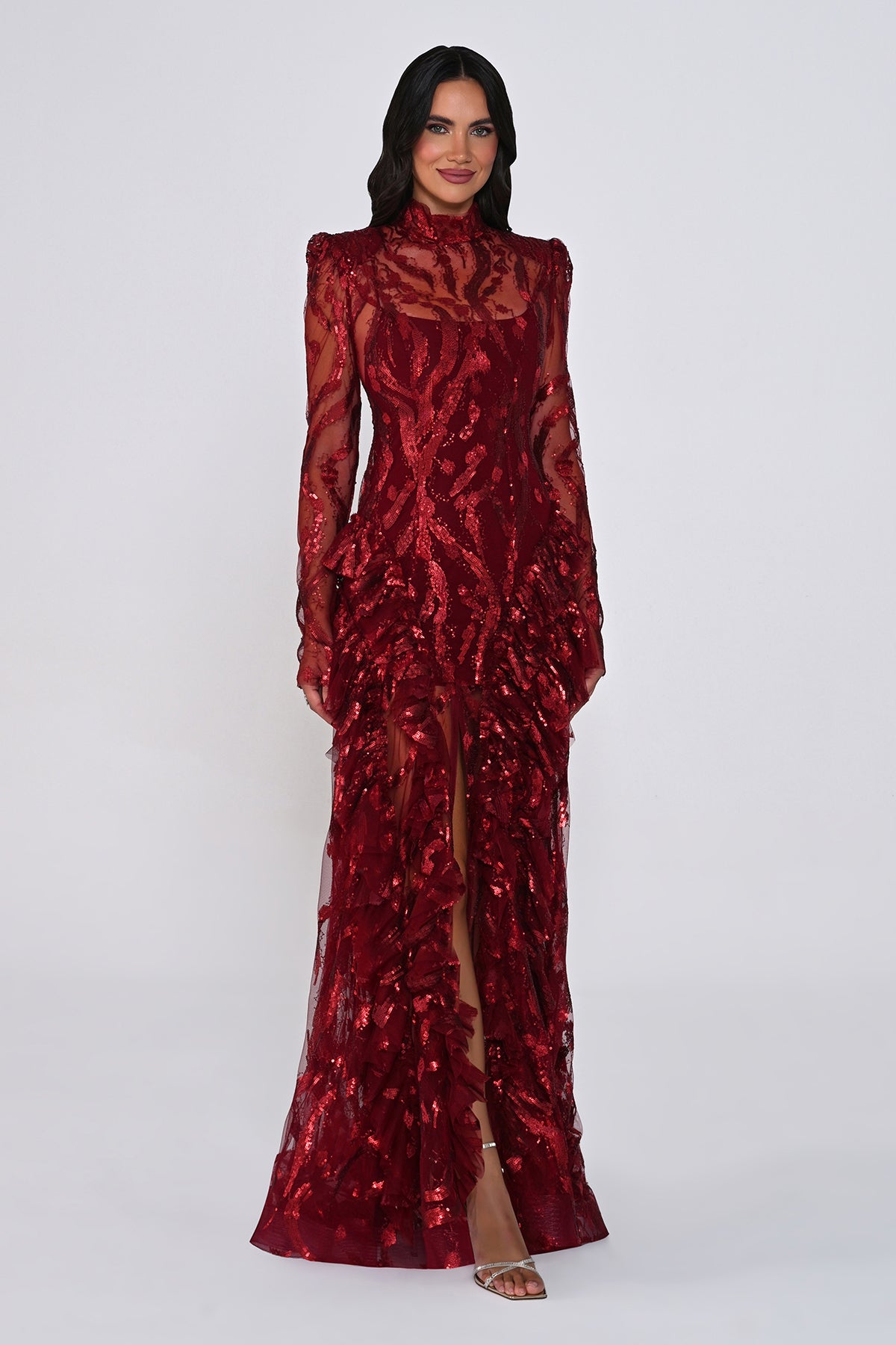 Midnight Illusion Dress - Maxi