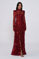 Midnight Illusion Dress - Maxi