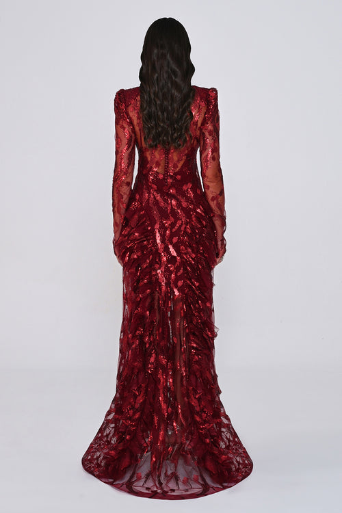 Midnight Illusion Dress - Maxi