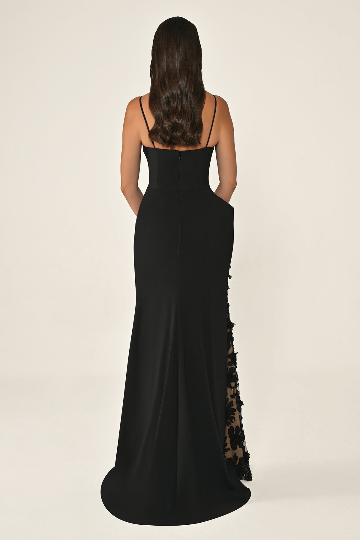 Satinelle Dress - Maxi - Black