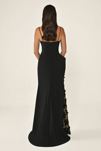 Satinelle Dress - Maxi - Black