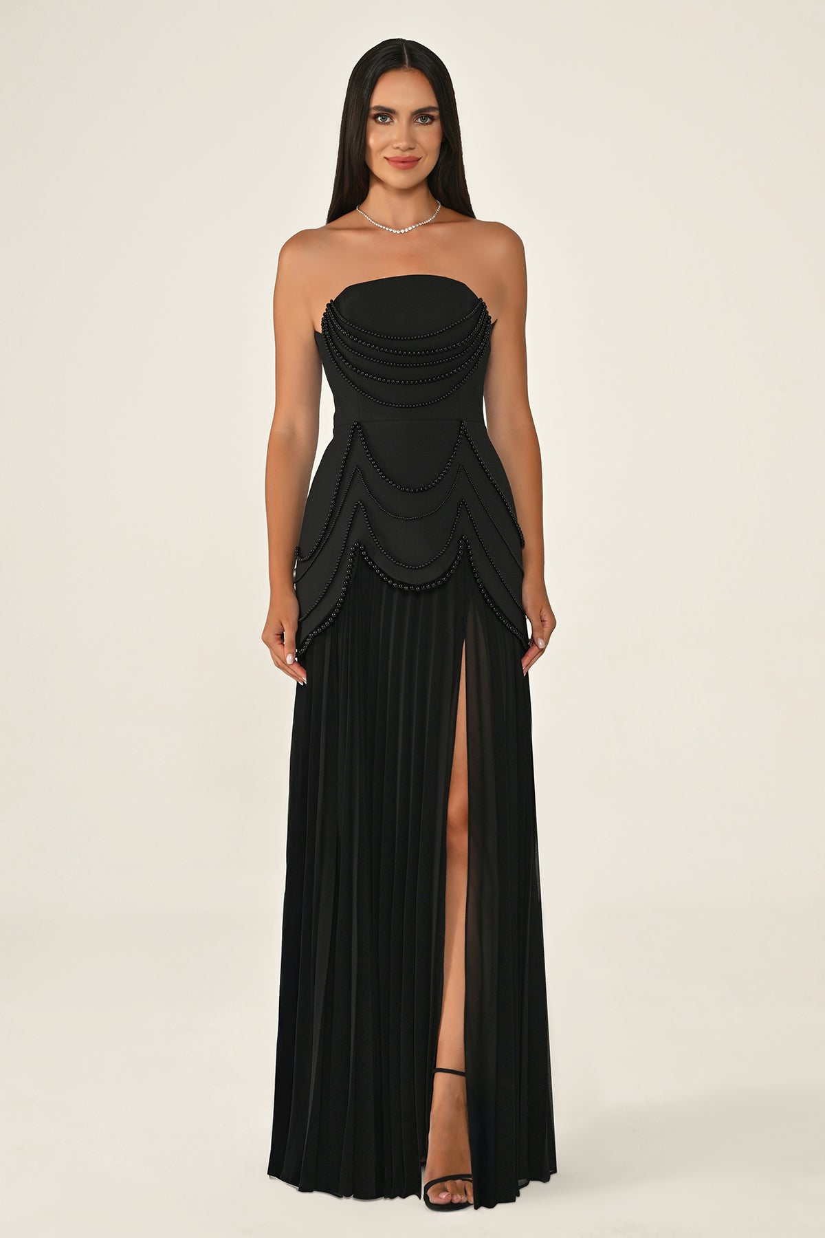 Chantilly Dress - Maxi - Black & White