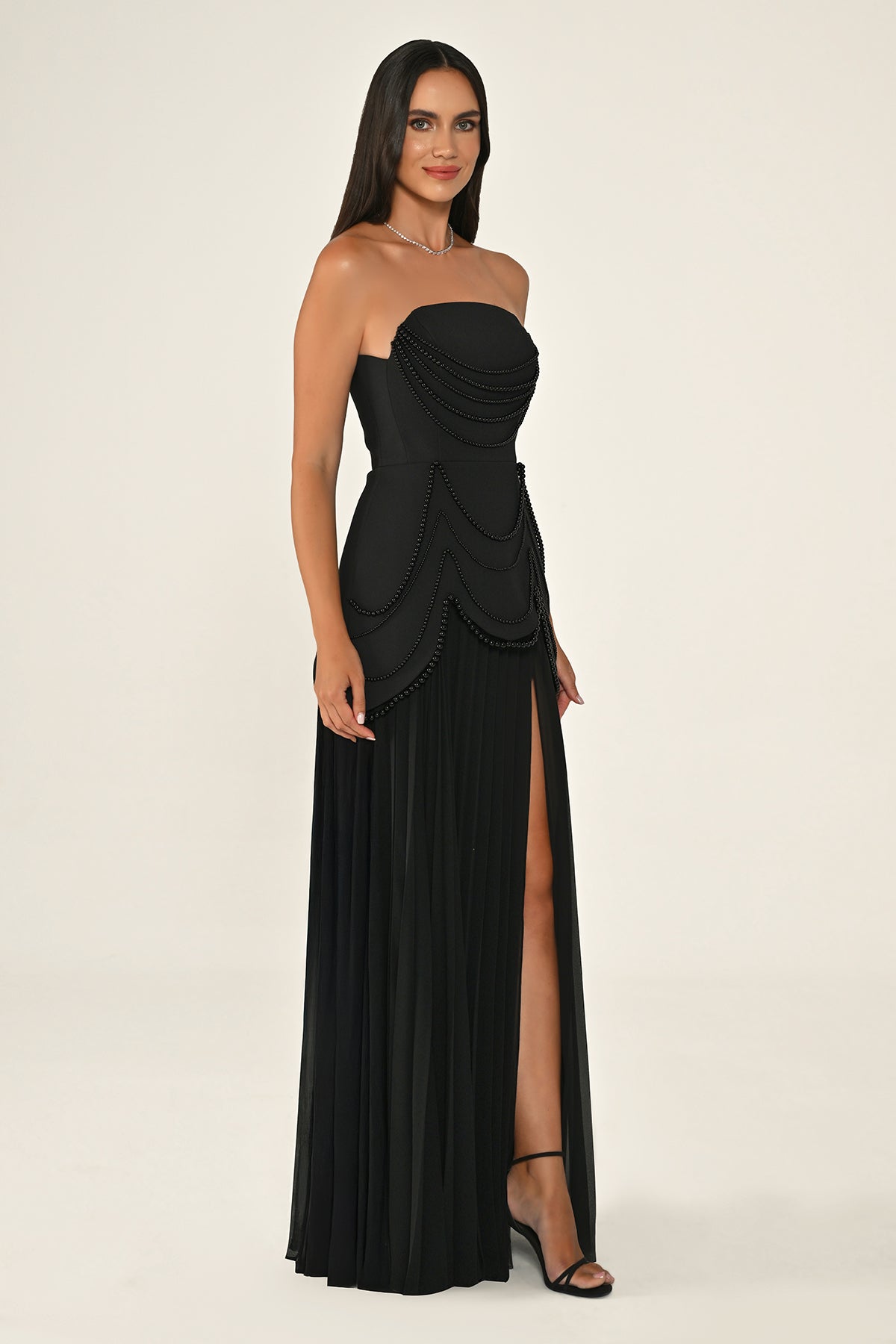 Chantilly Dress - Maxi - Black & White
