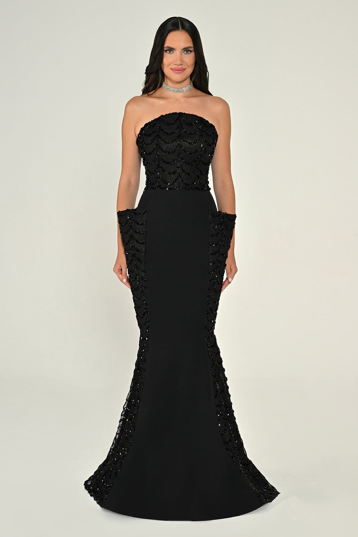 Midnight Wave Dress - Maxi - Black