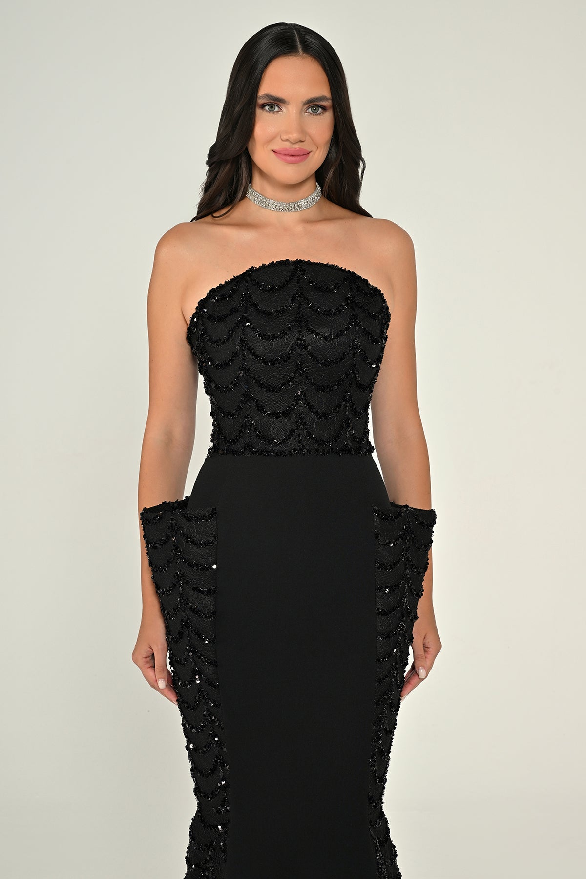 Midnight Wave Dress - Maxi - Black