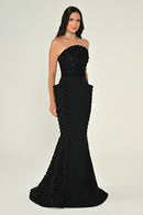 Midnight Wave Dress - Maxi - Black