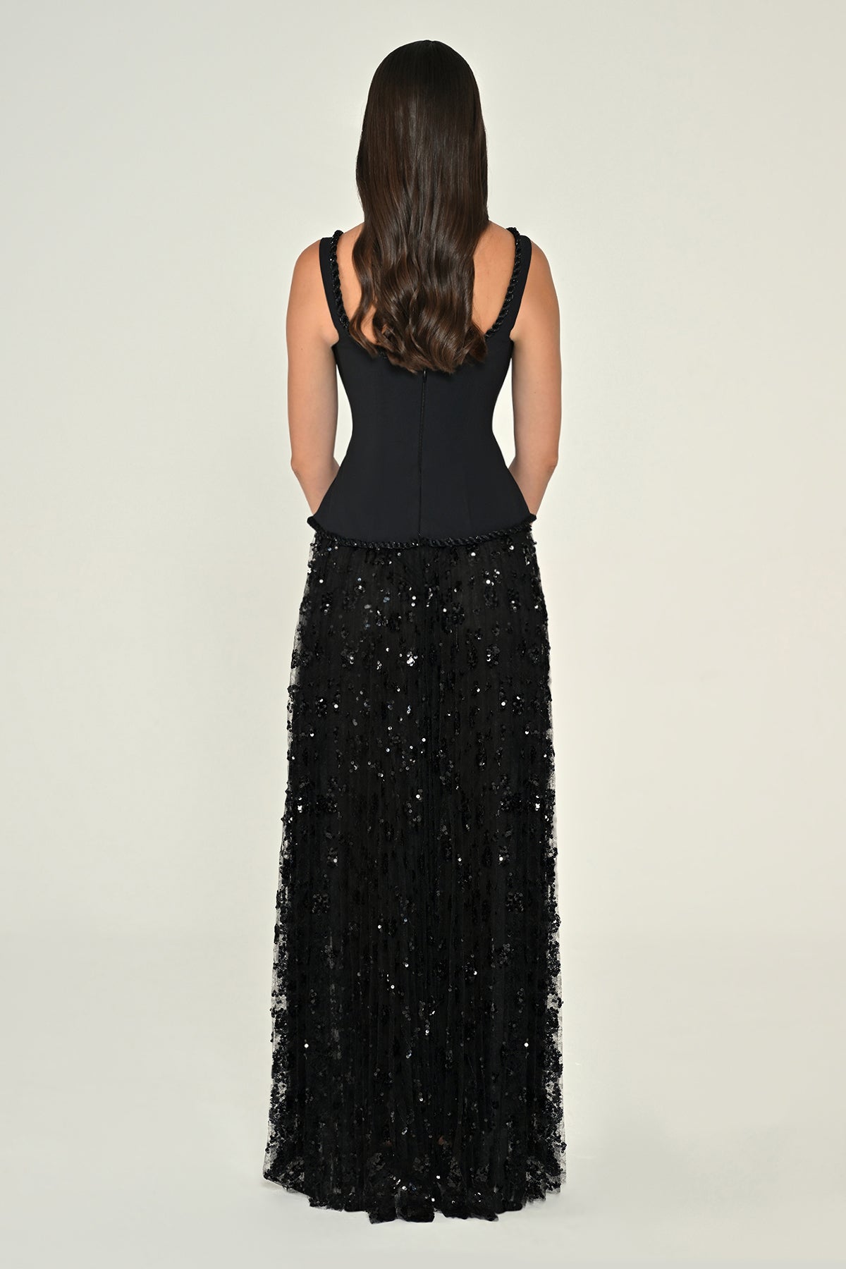 Noir Corset Dress - Maxi - Black
