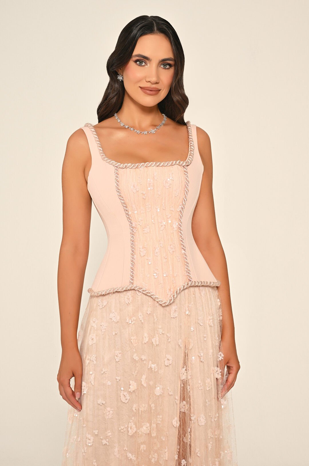 Noir Corset Dress - Maxi - Black