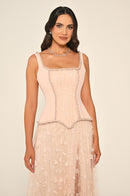 Noir Corset Dress - Maxi - Black