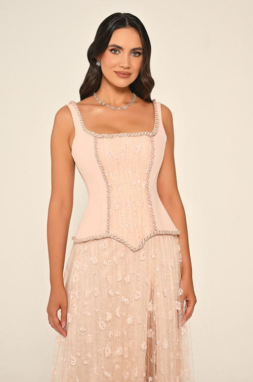 Noir Corset Dress - Maxi
