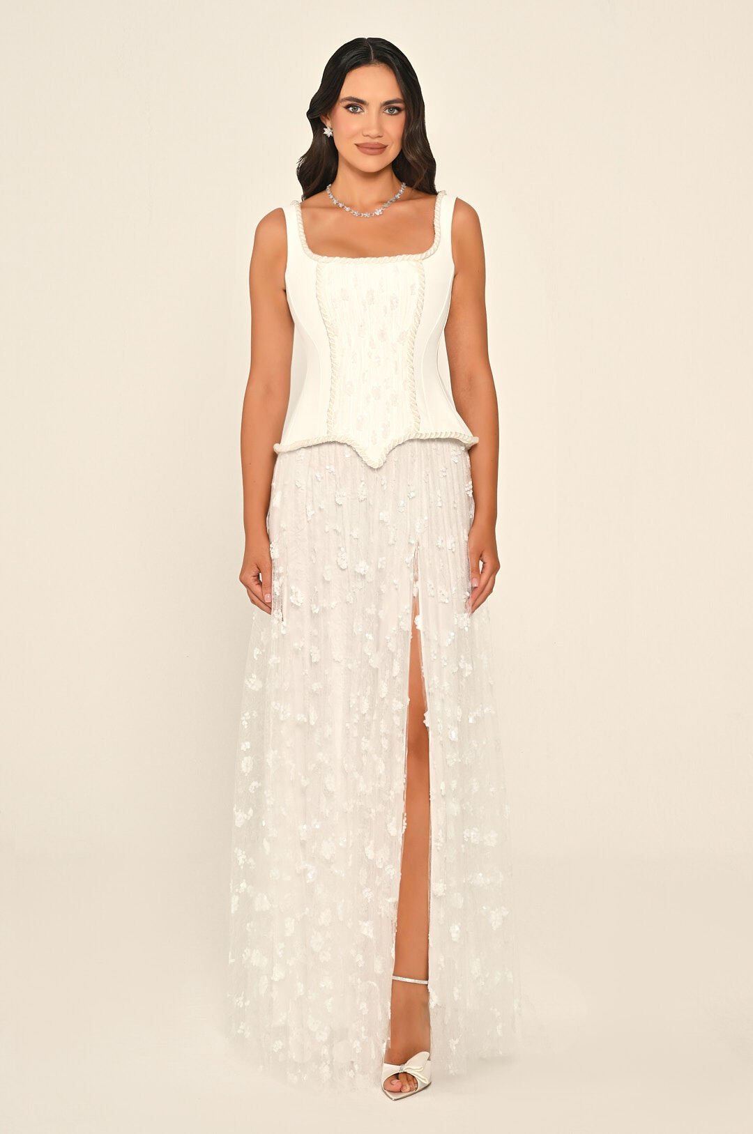 Noir Corset Dress - Maxi - Black