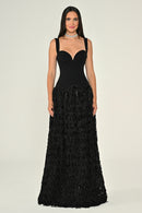 Ivory Cascade Dress - Maxi - Multicolor