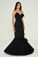 Mermaid Bloom Dress - Maxi - Black
