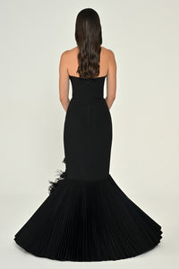 Mermaid Bloom Dress - Maxi - Black