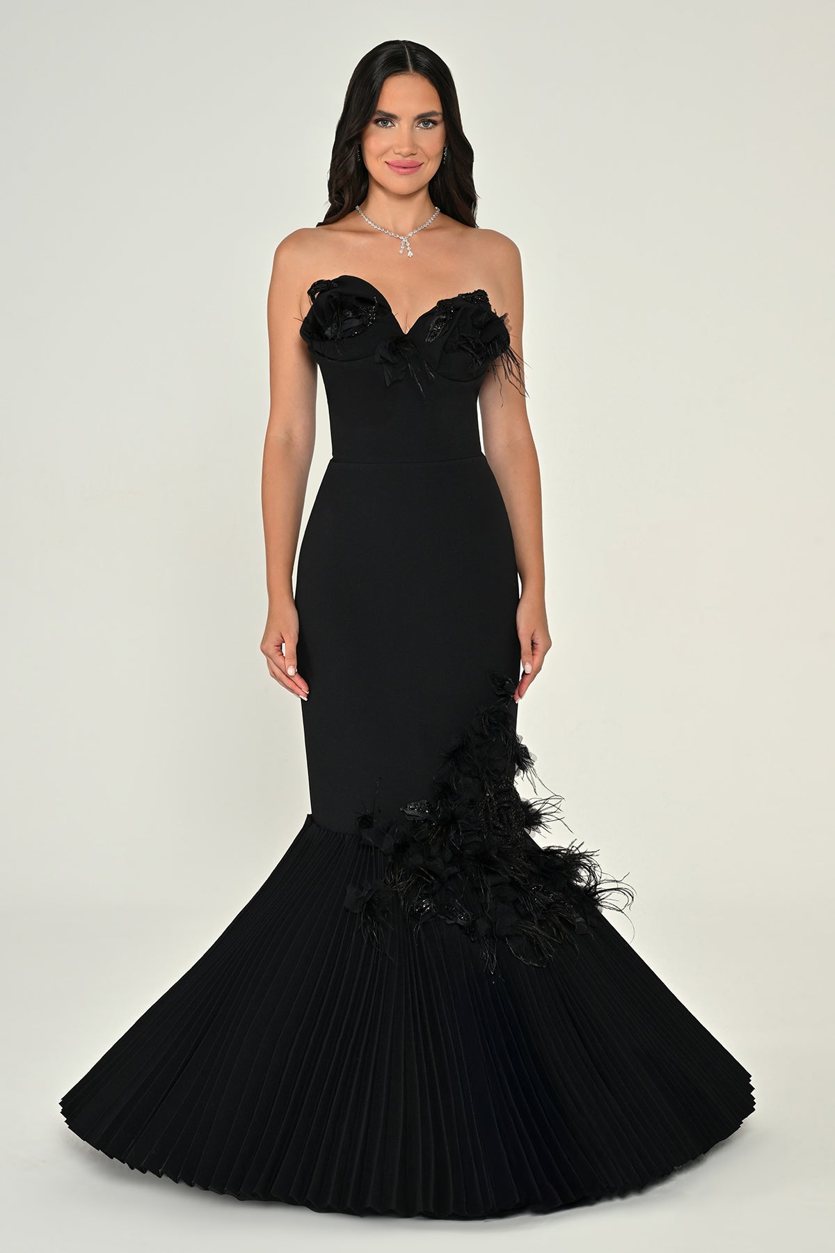Mermaid Bloom Dress - Maxi - Black