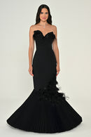Mermaid Bloom Dress - Maxi - Black