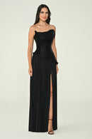 Rhapsody Pleat Dress - Maxi - Black