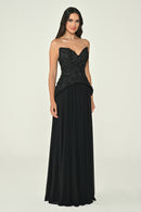 Gardenia Luxe Dress - Maxi - Black