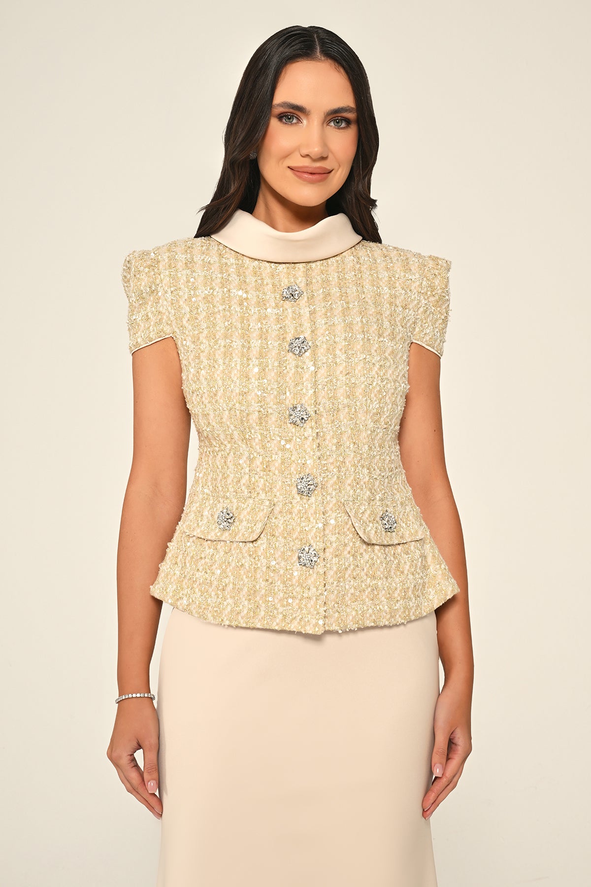 Tweed Dress - Maxi - Multicolor