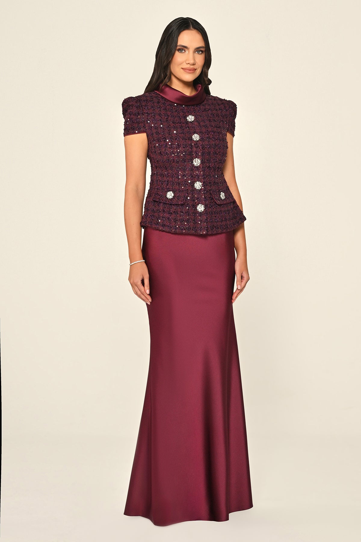 Tweed Dress - Maxi - Multicolor