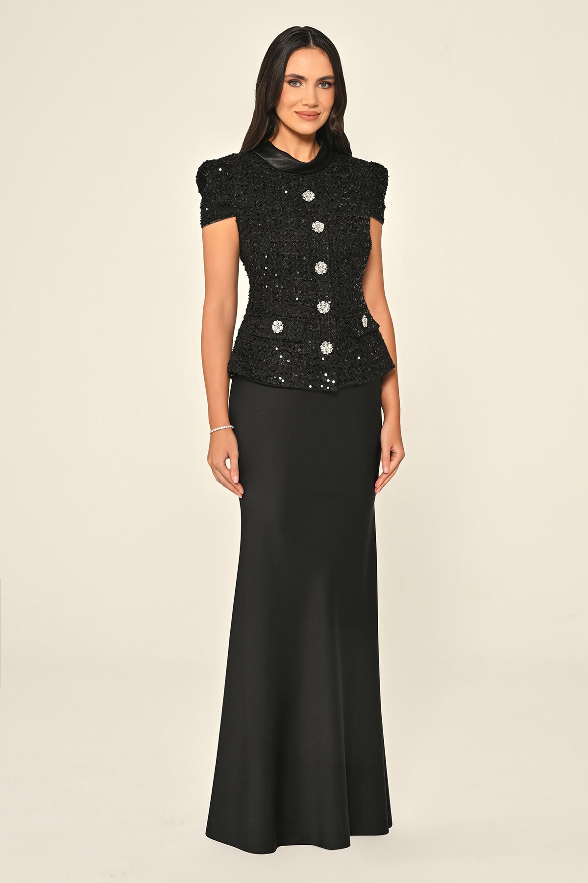 Tweed Dress - Maxi - Multicolor