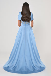 Arielle Cape Evening Dress  - Maxi - Multicolor