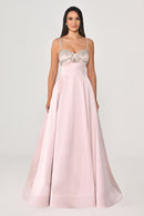 Arielle Cape Evening Dress  - Maxi - Multicolor