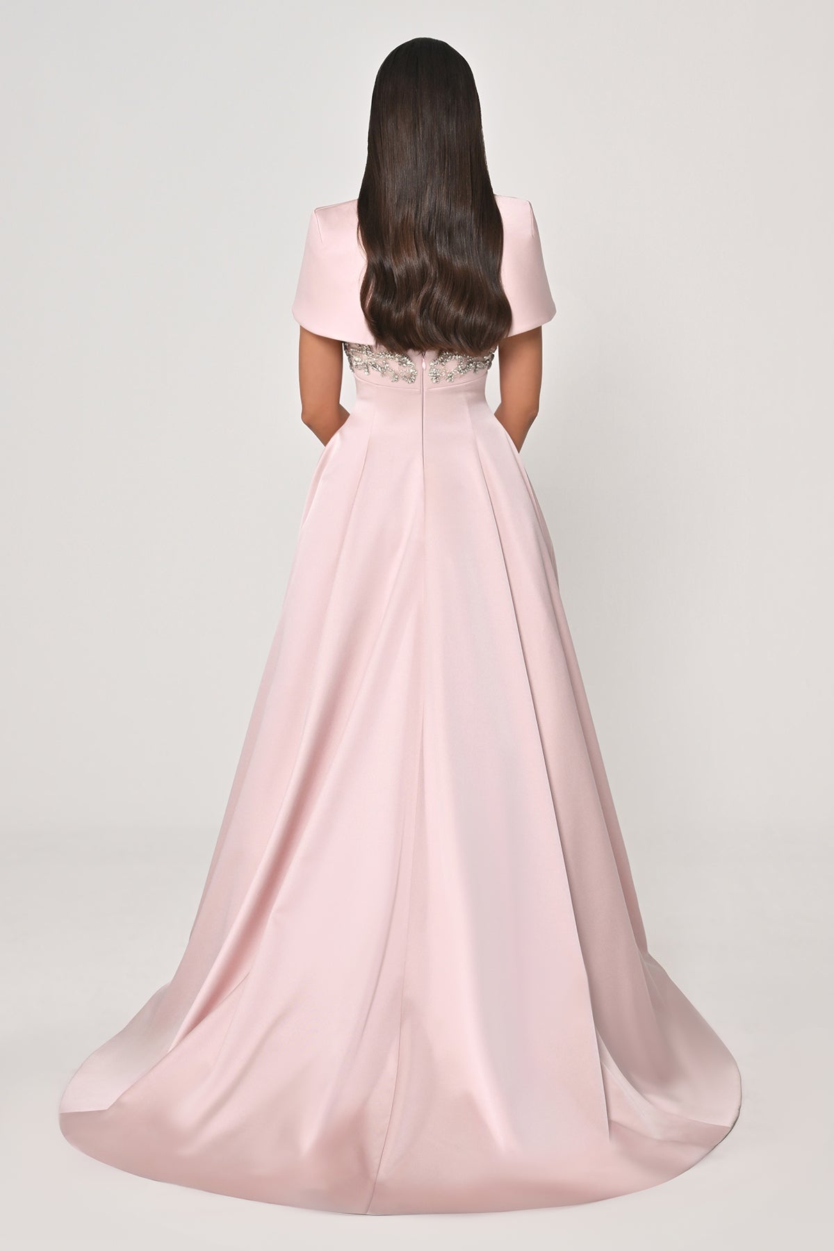 Arielle Cape Evening Dress  - Maxi - Multicolor
