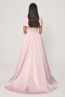 Arielle Cape Evening Dress  - Maxi - Multicolor