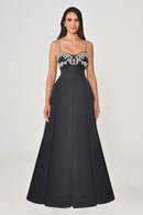 Arielle Cape Evening Dress  - Maxi - Multicolor
