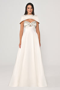 Arielle Cape Evening Dress  - Maxi - Multicolor