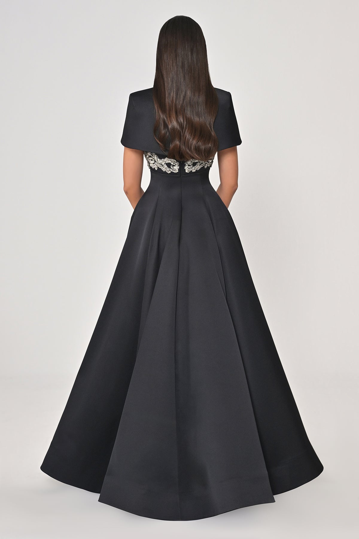 Arielle Cape Evening Dress  - Maxi - Multicolor