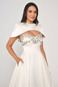 Arielle Cape Evening Dress  - Maxi - Multicolor