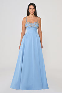 Arielle Cape Evening Dress  - Maxi - Multicolor