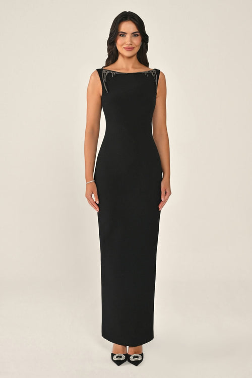 Liora Noir Dress - Maxi