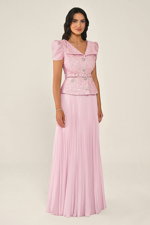 Roselle Tweed Dress - Maxi