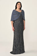 Plus Size - Veloura Cape - Maxi