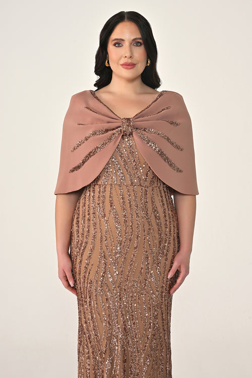 Plus Size - Veloura Cape Dress - Maxi
