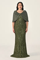 Plus Size - Veloura Cape - Maxi