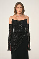 Plus Size - Zafrina Dress - Maxi - Black