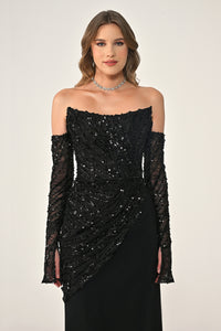 Plus Size - Zafrina Dress - Maxi - Black