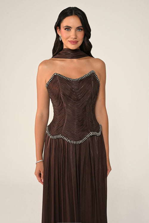 Éloane Pleated Dress - Maxi