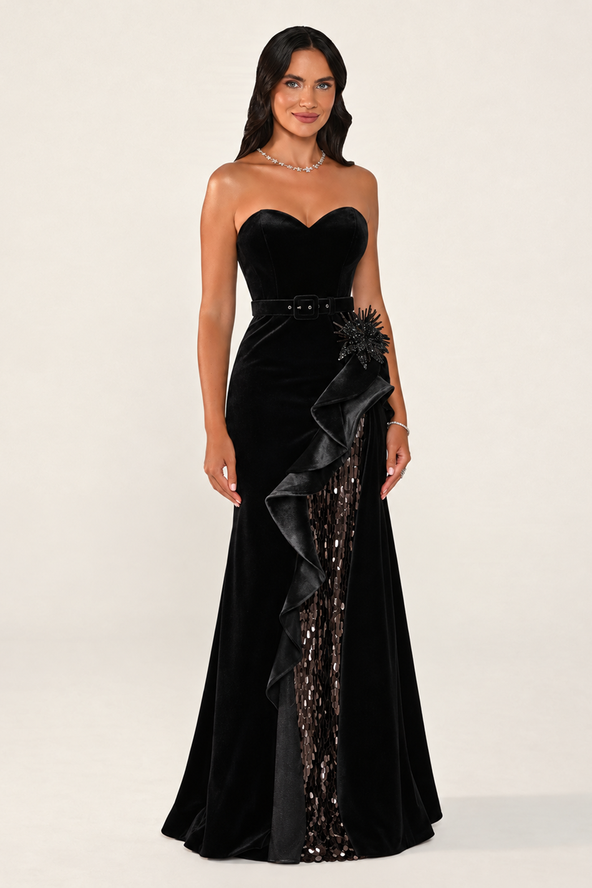 Velvenne Dress - Velvet - Maxi