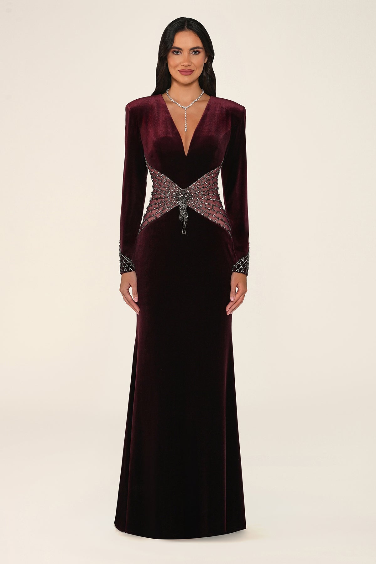 Marceline Dress - Velvet - Maxi