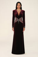 Marceline Dress - Velvet - Maxi