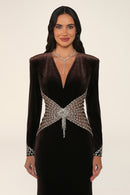 Marceline Dress - Velvet - Maxi