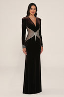 Marceline Dress - Velvet - Maxi